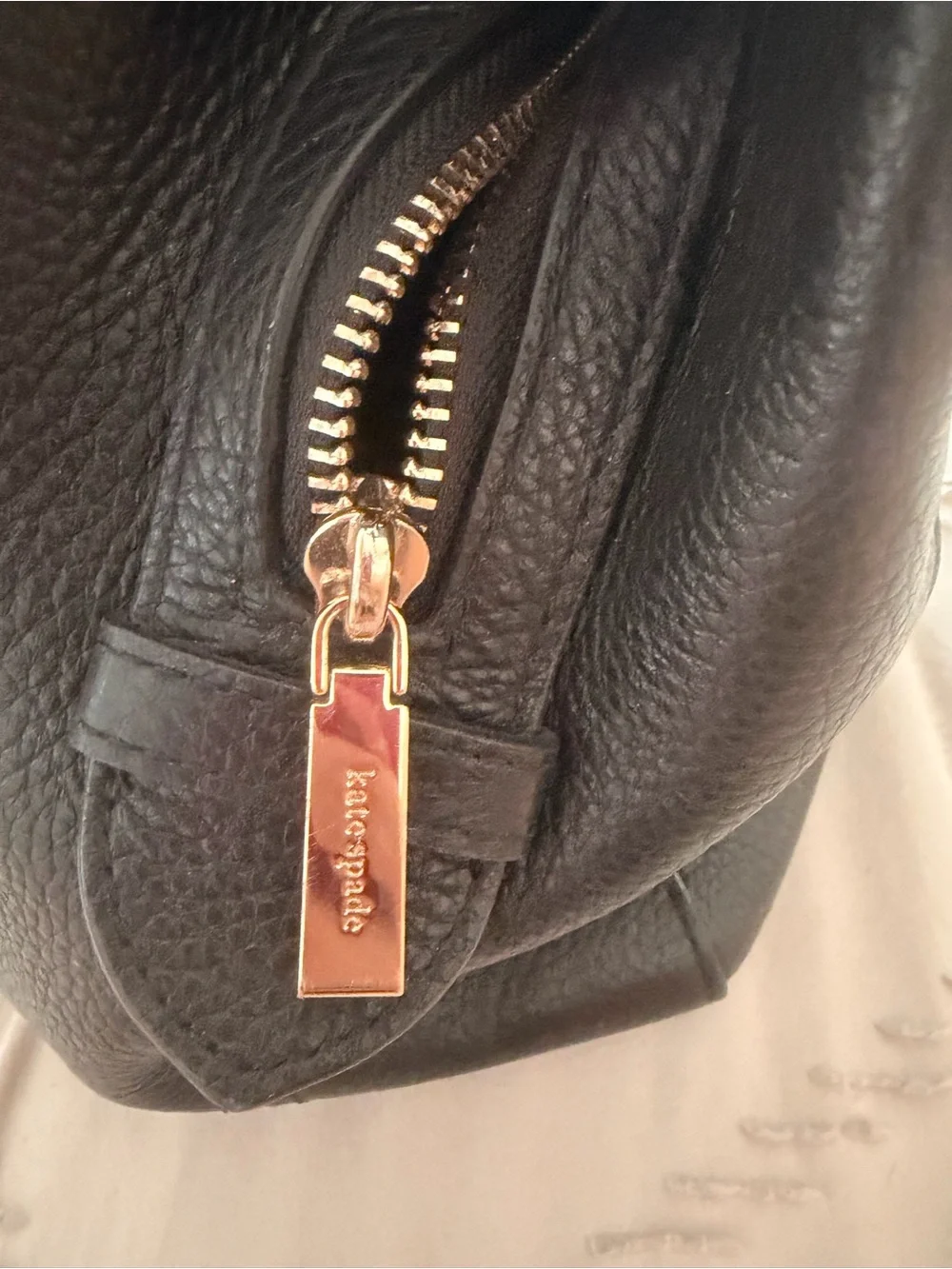 kate spade Black Pebbled Leather Double-Handle Shoulder Bag - Picture 3 of 5